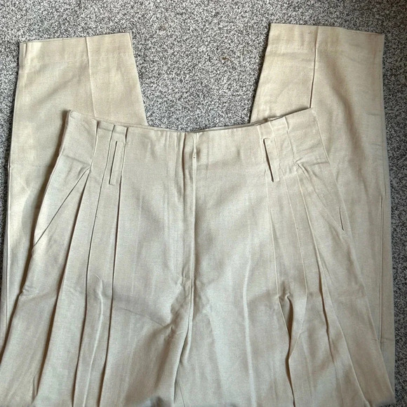 NWT LAUDE THE LABEL Traveler Pleated Silk Noil Pants - Picture 11 of 11